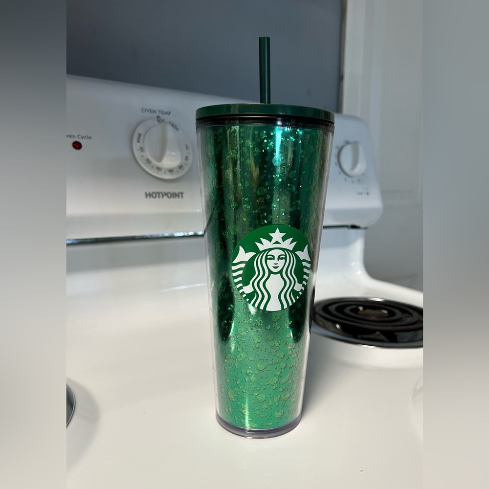 Never used, Starbucks 24oz cup. Green, with specks.